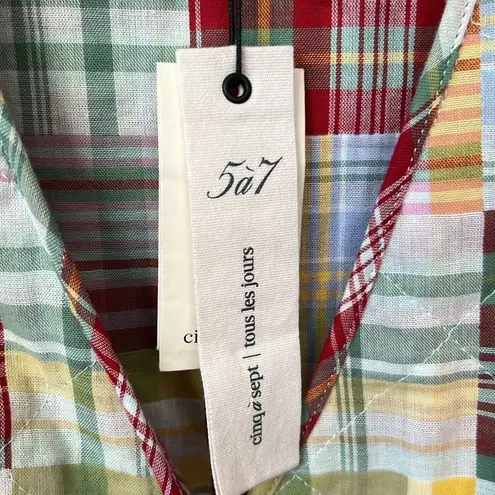 Cinq a Sept Triss Jacket Multi Patchwork Quilt Jacket Size XXS Red