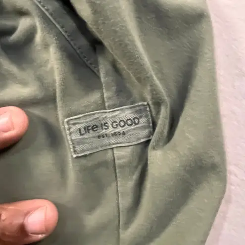 Life is Good  Womens Crusher-Flex Jogger Pants XXL Green Stretch Lounge Casual