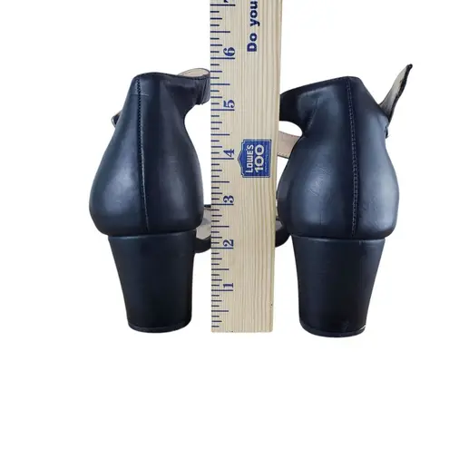 White Mt Emerie Heels Womens 8 Black Faux Leather Strappy Open Toe Sandals Shoes