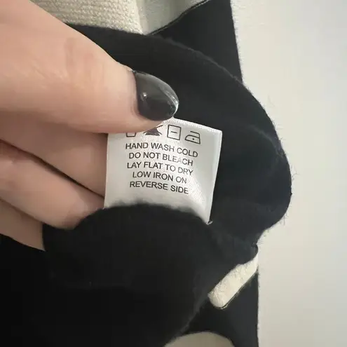 LNA Clothing Modal Blend Black & White Striped V Neck Long Sleeve Sweater Sz Lg