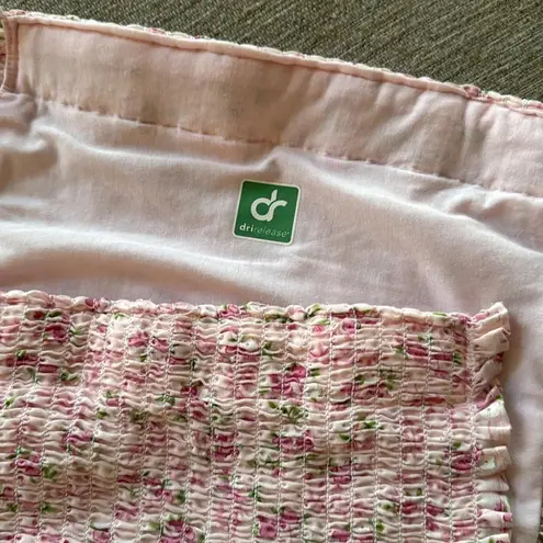 Surgical stretch pink tiny rosette flower elastic Velcro tube top by Dr release Size undefined