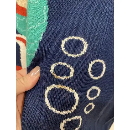 Tipsy Elves Sweater Womens 2XL Navy Santa Mermaid Ugly Christmas Holiday