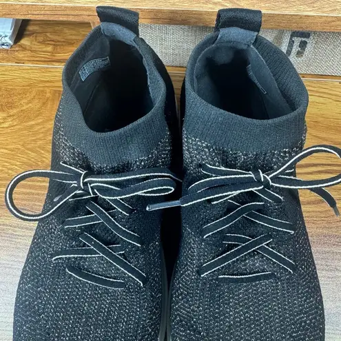 FitFlop Sneaker Women Size 8 Black Gold Speckled Metallic Uberknit High Top Shoe