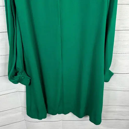 Goat Womens size 4 Crew Neck Long Sleeve Shift Dress Green