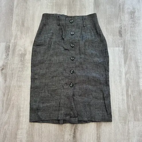 Bebe grey button from peplum back vintage pencil skirt