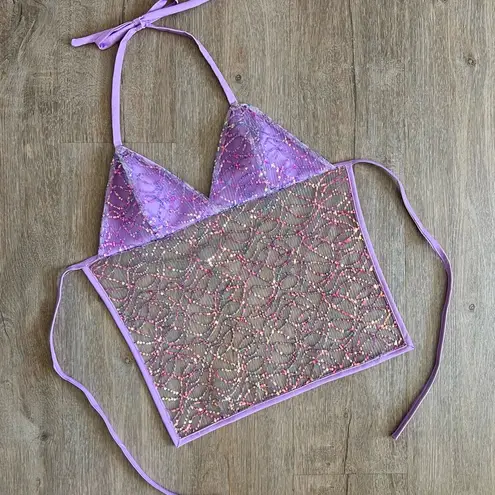 Handmade Y2K Fairycore Mermaid
Embellished Halter Babydoll Vest Top