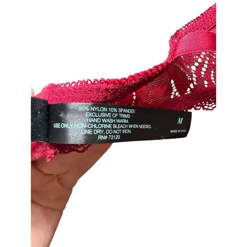 Frederick's of Hollywood Maroon Lace One Shoulder Sheer Maxi Chemise Lingerie M