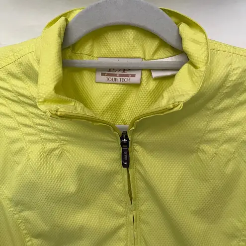 ep pro  Tour Tech Womens Jacket Size Small Golf Full Zip Neon Yellow Pockets