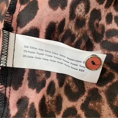 Traffic People Wrap Skirt Leopard Print XL Animal Pattern Playful Funky Flirty Pink