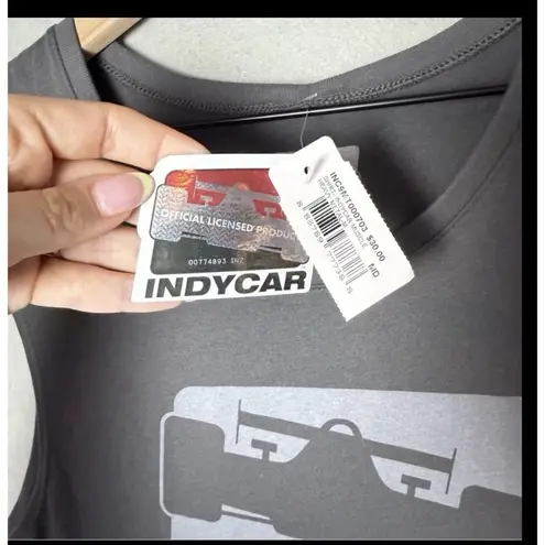 IndyCar Women’s Sleeveless Gray Graphic Print Muscle Tank Top Lightweight size M Size M