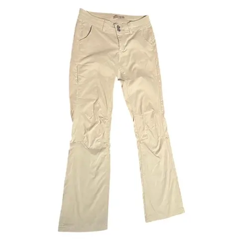 prAna Women's Size 4 Tan Cargo Hiking Pants Convertible Button Legs