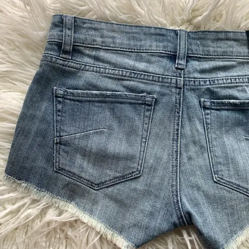 Talula NWT raw hem shorts sz 24 blue sparkle studs