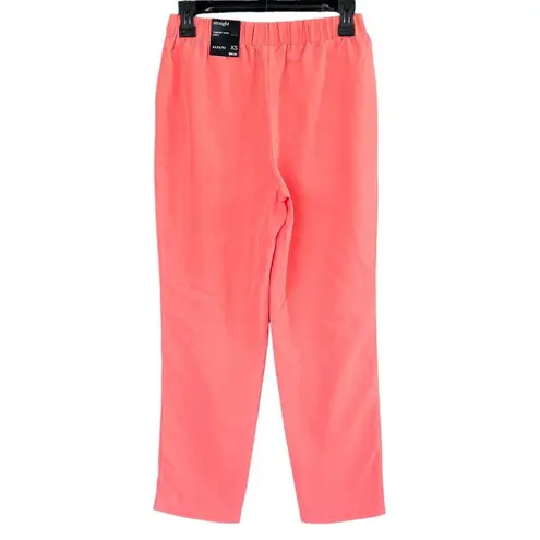 Alfani X-Small Straight Ankle Pants Elastic Waist Pockets Lightweight Coral New