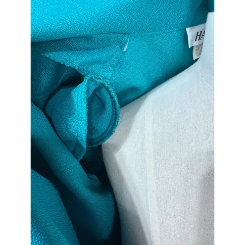 Habit Vintage Habits Teal Blazer White Trim Single Button Mod Colorblock Women's S USA