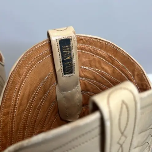 Dan Post Vintage cream brown heeled cowboy cowgirl boots - 7 N ($250)