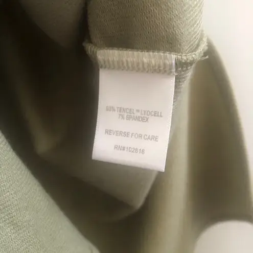 Garnet Hill Sage Tencel Blend Tunic Top Sleeveless Turtleneck A10