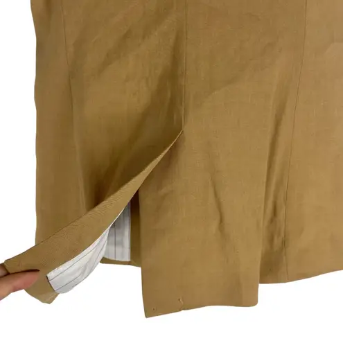 Veronica Beard Atwood Short Sleeve Linen Dickey Jacket Khaki Size 2