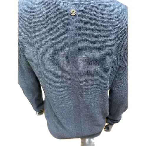 prAna  Milani V-neck Knit Sweater Nocturnal Blue Small NWT