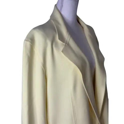 Norma Kamali Oversized Single Breasted Jacket in Butter Yellow Small New blazer