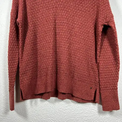 American Eagle  AE Women's Large Maroon Pullover Open Knit Cotton Wool Sweater