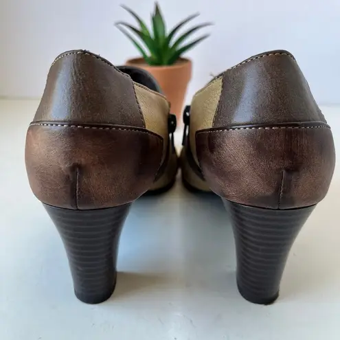 New York Transit Colorblock Patch Ankle Women Booties Sz 7.5 Chunky Boho Retro