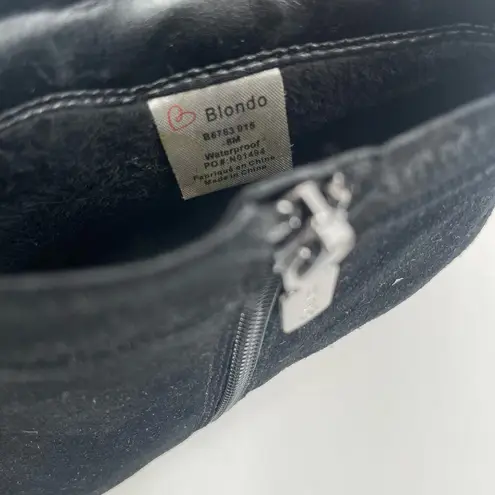 Blondo Boots Size 8 Isaac Waterproof Suede Black Heeled Ankle Winter Fall Casual