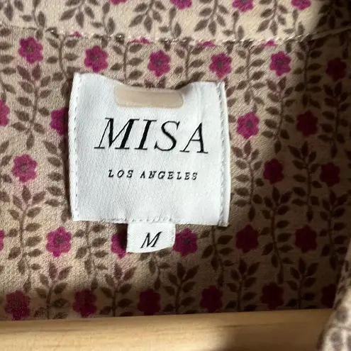 Misa Julez Chiffon Floral Print Ruffled Tiered Sleeveless Maxi Dress Size M