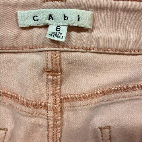 CAbi Jeans Womens Nectar Pink Stretch Denim Pockets Skinny 224 Casual size 6