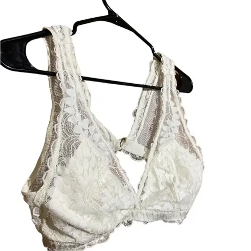 Aerie  White Lace‎ Bralette Size Large