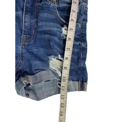 Aero Women's Super High Rise Midi Shorts Blue Size 6