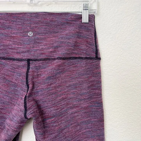 Lululemon [] Wunder Under Crop II Roll Down Diamond Jacquard Space Dye Legging 8