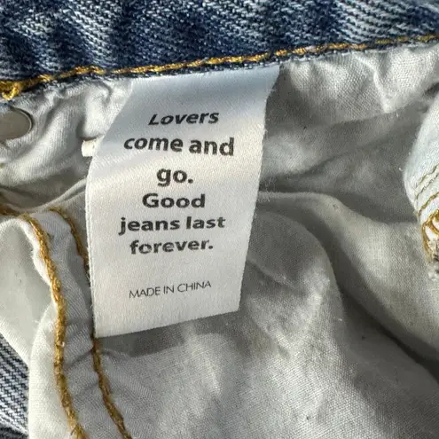 PacSun  SZ 27 High-Rise Straight Jeans Two-Tone Button-Fly Frayed Hems Pockets