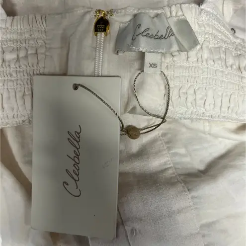 Cleobella Jolene Veneto Paisley Ivory Ankle Midi Linen Dress Boho Indie Cottage