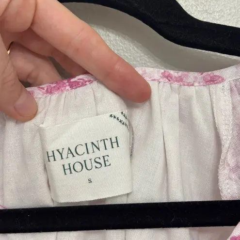 NWT Tuckernuck Hyacinth House Pink Abstract Floral Maisie Tie Blouse