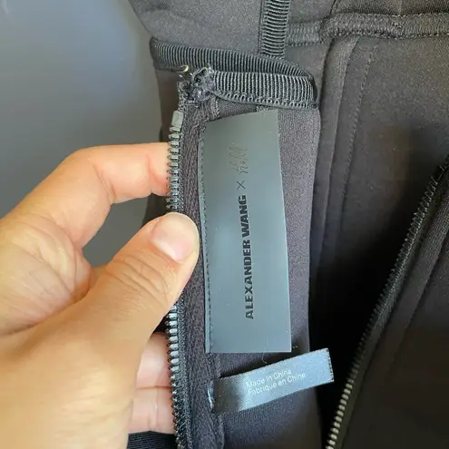 Alexander Wang x H&M Black Neoprene Mini Dress w/ Logo Waistband Sz 4 EUC