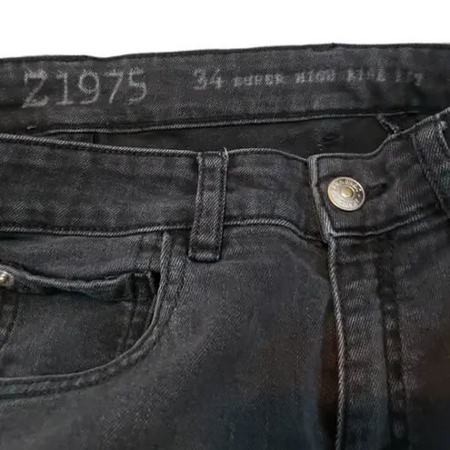  Jeans Size 2 Z1975 Zara Basic Denim Skinny Jeans Super High Rise Fit Black Women's Denim Pants