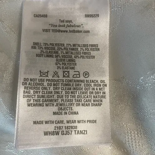 Ted Baker London Tanzi Opulent Fauna Ornate Bomber Jacket
Size 5 US 12