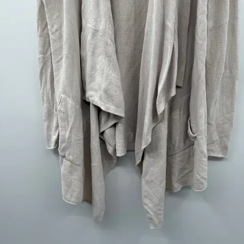 Barefoot Dreams CozyChic Ultra Lite High Low Waterfall Open Cardigan Sz L/XL