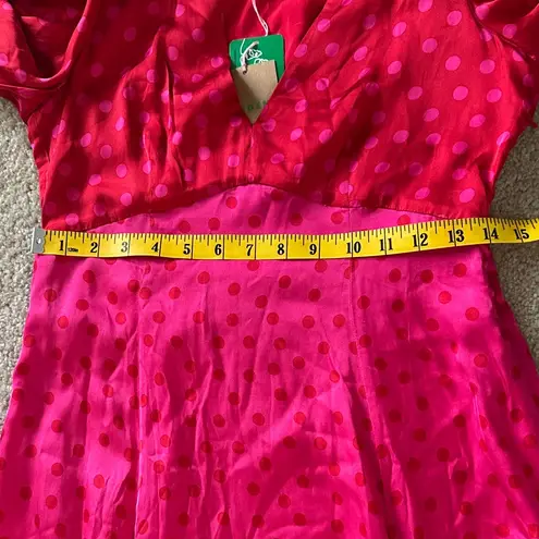 Boden USA Boden Blousen Sleeve Midi Tea Dress Salsa Dotty Spot Women’s 4P Party Cocktail