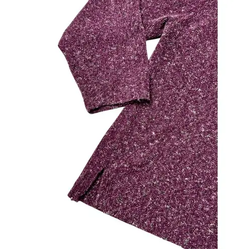 Fashion Bug Burgundy V-neck Donegal Soft Acrylic Sweater 26/28