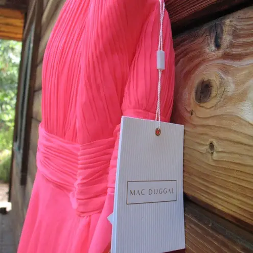 Mac Duggal 67816 Womens HIGH NECK TIERED CHIFFON HALTER GOWN