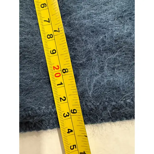 Alpaca Comargo Blue Wool Blend Scarf Fringe Winter Warm Soft Shawl