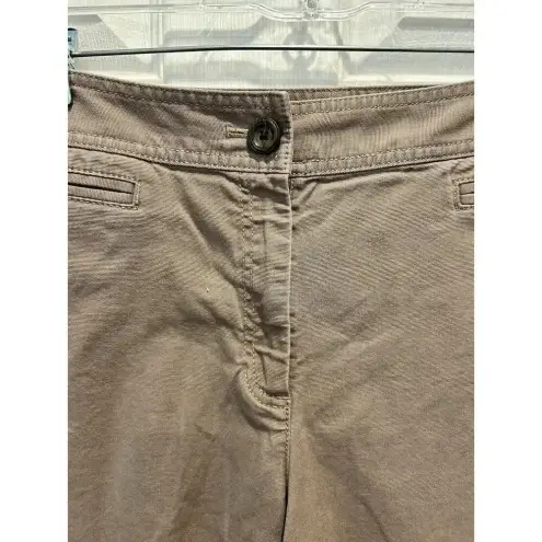 J Jill Shorts Women’s Size 16‎ Tan Stretch Cotton Knit 12” Inseam Brown