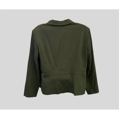 Studio 1940 Olive Green Women's Blazer Jacket With Four Pockets & Button