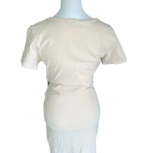 LNA Clothing - Frankie Midi T-Shirt Bodycon Cut Out Dress Shell Sz S