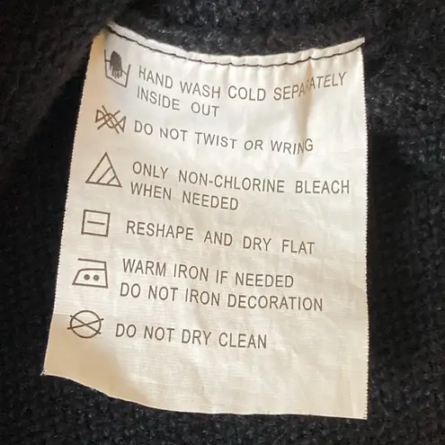 Victoria Jones Black Embroidered Christmas Holiday Cardigan Leopard Print Medium