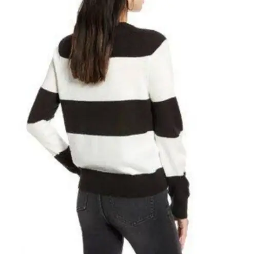 Treasure & Bond NWT Black & White Striped Crew Neck Sweater Size XS