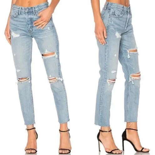 GRLFRND Karolina High-Rise Crop Jeans A Little More Love Revolve Distressed 25