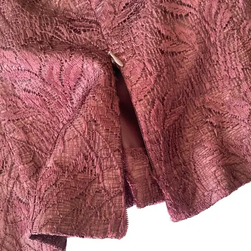 Travis Ayers Wine Red Blazer and Blouse Set Size 6