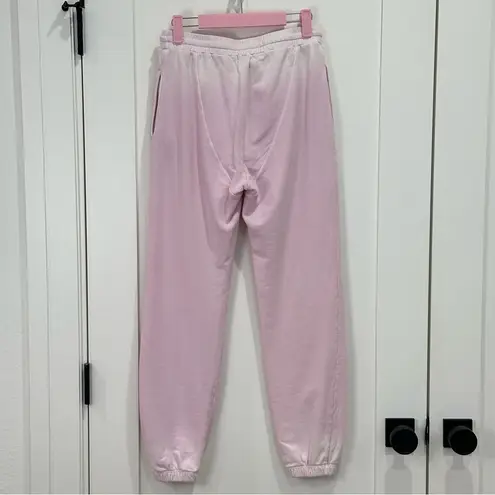 Monrow Watercolor Ombré Sweatpants Potassium Spray Back Yoke Bubblegum Pink XS